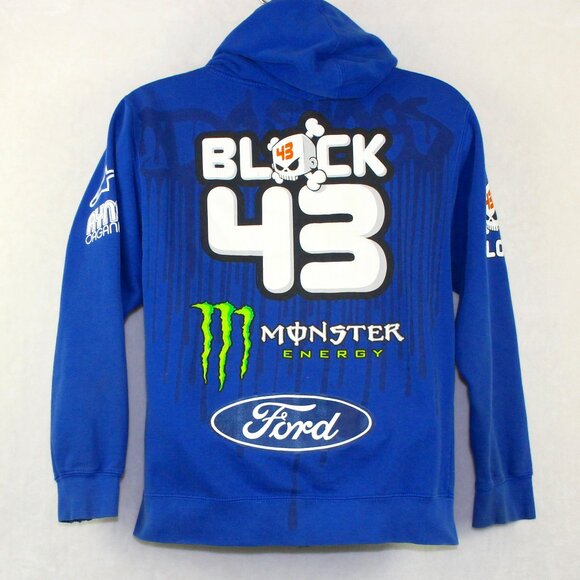 Rare Vintage DC Monster Energy Ken Block Hoodie Mens Small - Picture 2 of 8